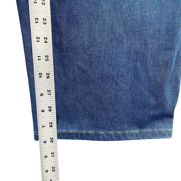 Halara Women’s Flex Denim Overalls Jumpsuit Size Medium Blue Washed Stretch NWT - Picture 7 of 10